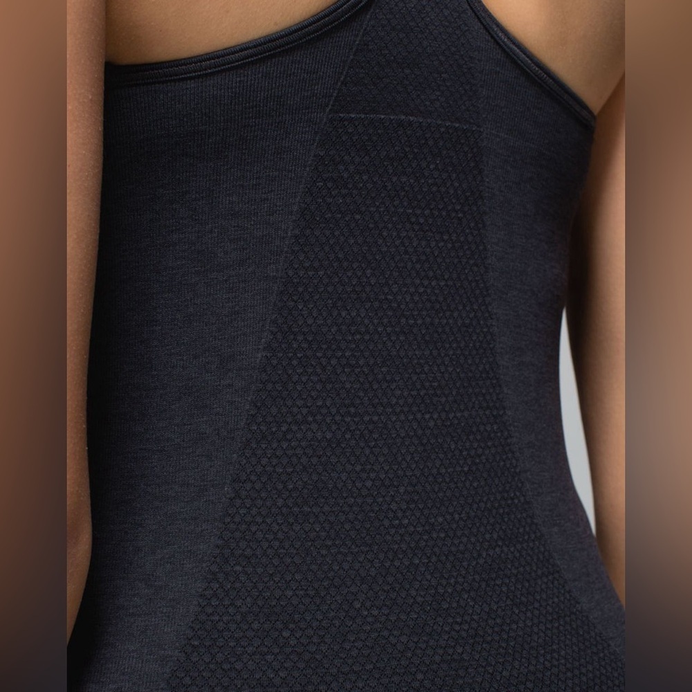 Lululemon Ebb & Flow Racerback Tank in Heathered Black - Picture 3 of 7
